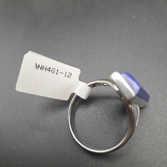 Sterling Silver Split Shank Lapis Lazuli Ring. Size 12. NWT - Picture 7 of 8